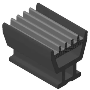 Solid EPDM coextruded profile